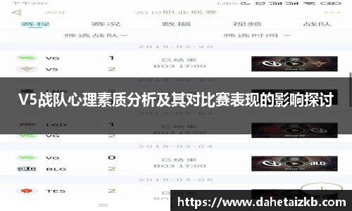 V5战队心理素质分析及其对比赛表现的影响探讨