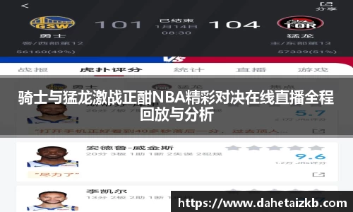 骑士与猛龙激战正酣NBA精彩对决在线直播全程回放与分析